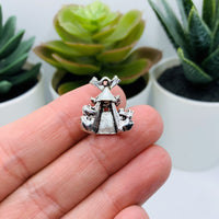 4, 20 or 50 Pieces: Antique Silver 3D Windmill Charms