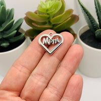 4 or 20 Pieces: Silver Mother's Day Mom Charms