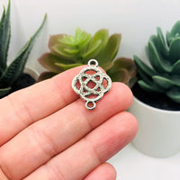 4, 20 or 50 Pieces: Silver Celtic Knot Connector Charms