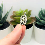 4, 20 or 50 Pieces: Silver Celtic Knot Connector Charms