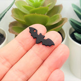 4, 20 or 50 Pieces: Black Bat Charms, 9x20mm