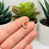 4, 20 or 50 Pieces: Red and Gold Enamel Watermelon Charms