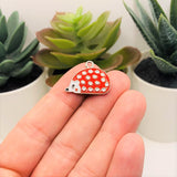 4, 20 or 50 Pieces: Red Enamel Hedgehog Charms