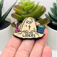 1, 4 or 20 Pieces: Spooky Summer Tombstone Sand Castle Charms - Double Sided