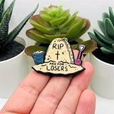 1, 4 or 20 Pieces: Spooky Summer Tombstone Sand Castle Charms - Double Sided