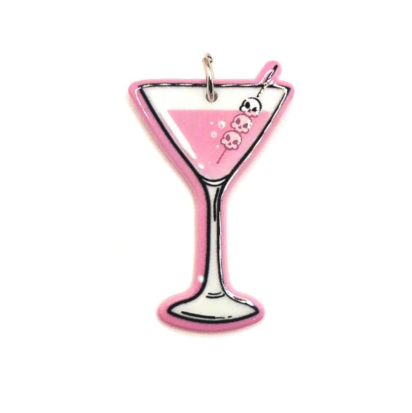 1, 4 or 20 Pieces: Pink Goth Coffee Fiend Halloween Charms - Double Si –  Guerrilla Charm