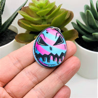 1, 4 or 20 Pieces: Creepy Easter Evil Egg Charms - Double Sided