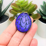 1, 4 or 20 Pieces: Creepy Easter Purple Egg Spider Web Charms - Double Sided