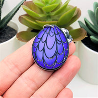1, 4 or 20 Pieces: Creepy Easter Purple Egg Spider Web Charms - Double Sided