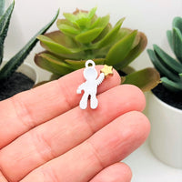 1, 4, 20 or 50 Pieces: 3D Standing Astronaut with Star Charms