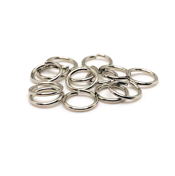 100, 500 or 1,000 Pieces: 6 mm Rhodium Silver Open Jump Rings, 21g