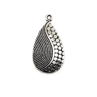 4, 20 or 50 Pieces: Silver Modern Boho Teardrop Charms