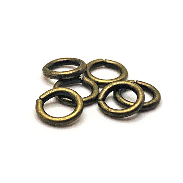 100, 500 or 1,000 Pieces: 7 mm Bronze Open Jump Rings, 18g