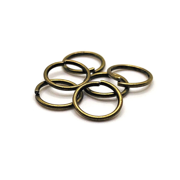 100, 500 or 1,000 Pieces: 10 mm Bronze Open Jump Rings, 18g
