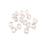 4, 20 or 50 Pieces: 6 mm Bicone Clear Diamond Imitation Crystal April Birthstone Beads