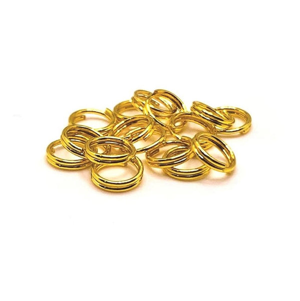 100, 500 or 1,000 Pieces: 6 mm Gold Plated Split Double Jump Rings