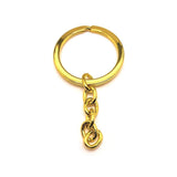 4, 20 or 50 Pieces: Gold Split Ring Key Chain Starter Base