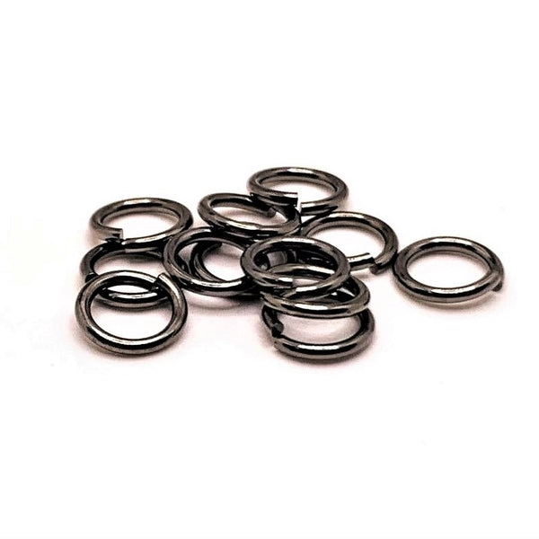 100, 500 or 1,000 Pieces: 7 mm Gunmetal Open Jump Rings, 18g