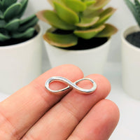 4, 20 or 50 Pieces: Silver Infinity Connector Charms