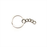 4, 20 or 50 Pieces: Silver Toned Steel Key Chain Starter Split Rings