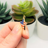 4, 20 or 50 Pieces: American Flag Star Charms