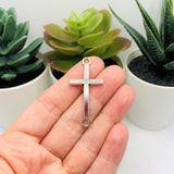 4, 20 or 50 Pieces: Silver Curved Cross Connector Pendant Charms