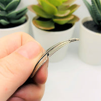 4, 20 or 50 Pieces: Silver Feather Connector Charms