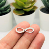 4, 20 or 50 Pieces: Silver Infinity Connector Charms