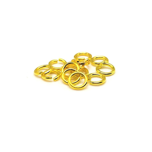 100, 500 or 1,000 Pieces: 4 mm Gold Plated Open Jump Rings, 21g
