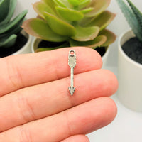 4, 20 or 50 Pieces: Small Silver Arrow Charms