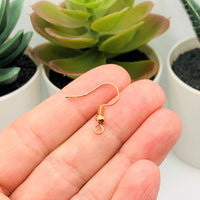 100 or 500 Pieces: Bright Rose Gold Fish Hook Earring Wires with Spring and Ball