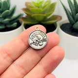 1, 4 or 20 Pieces: Silver Aquarius Zodiac/Astrology Coin Charms, Double Sided