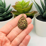 4, 20 or 50 Pieces: Bronze Filigree Teardrop Charms