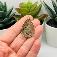 4, 20 or 50 Pieces: Bronze Filigree Teardrop Charms