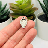 4, 20 or 50 Pieces: Silver Alien Face UFO Charms