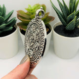 1 or 4 Pieces: Large Silver Boho Pendant Charms