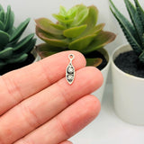 4, 20 or 50 Pieces: Tiny Silver Peas in a Pod Charms