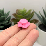 4, 20 or 50 Pieces: Pink Chunky Rose Flower Beads