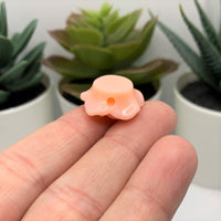 4, 20 or 50 Pieces: Peach Chunky Rose Flower Beads