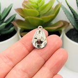 4, 20 or 50 Pieces: Silver Cowboy Hat 3D Charms