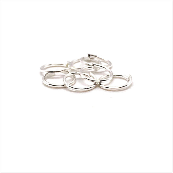 100, 500 or 1,000 Pieces: 7 mm Bright Silver Jump Rings, 21g