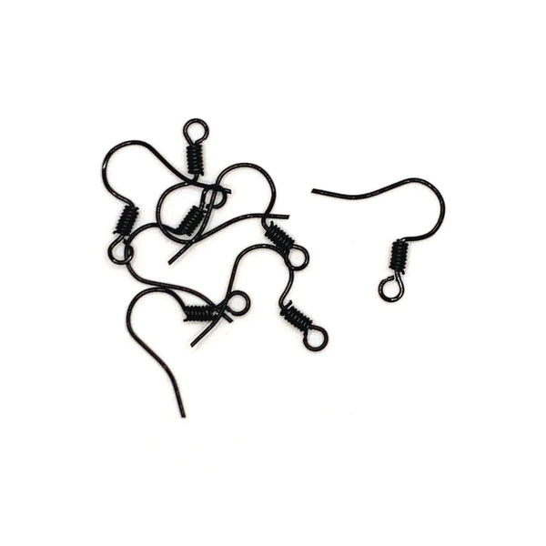 100 or 500 Pieces: Black Enamel Coated Fish Hook Earring Wires – Guerrilla  Charm