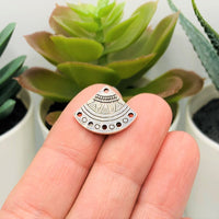 4, 20 or 50 Pieces: Silver Tribal Boho Ethnic Connector Charms