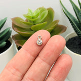 4, 20 or 50 Pieces: Small Diamond April Birthstone Rhinestone Charms