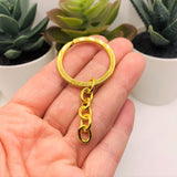 4, 20 or 50 Pieces: Gold Split Ring Key Chain Starter Base