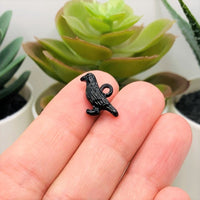 4, 20 or 50 Pieces: Black Raven Crow Enamel 3D Charms