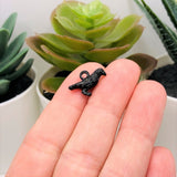 4, 20 or 50 Pieces: Black Raven Crow Enamel 3D Charms