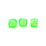 4, 20 or 50 Pieces: Bright Green Dice Spacer Beads