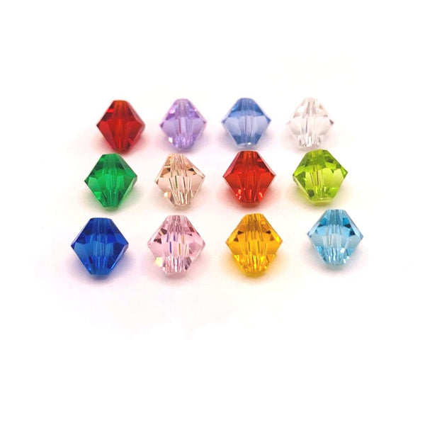 12 or 60 Pieces: 6x8 mm Teardrop Imitation Crystal Birthstone Bead