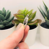 4, 20 or 50 Pieces: Silver Saguaro Cactus Cut Out Charms - Double Sided